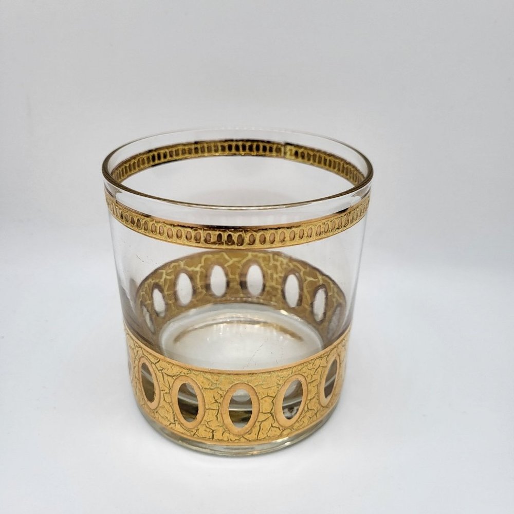 Vintage CULVER LTD Antiqua 22K Design Rock Glass